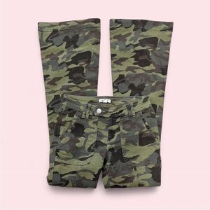 Garage Camo Low Rise Flare Jeans